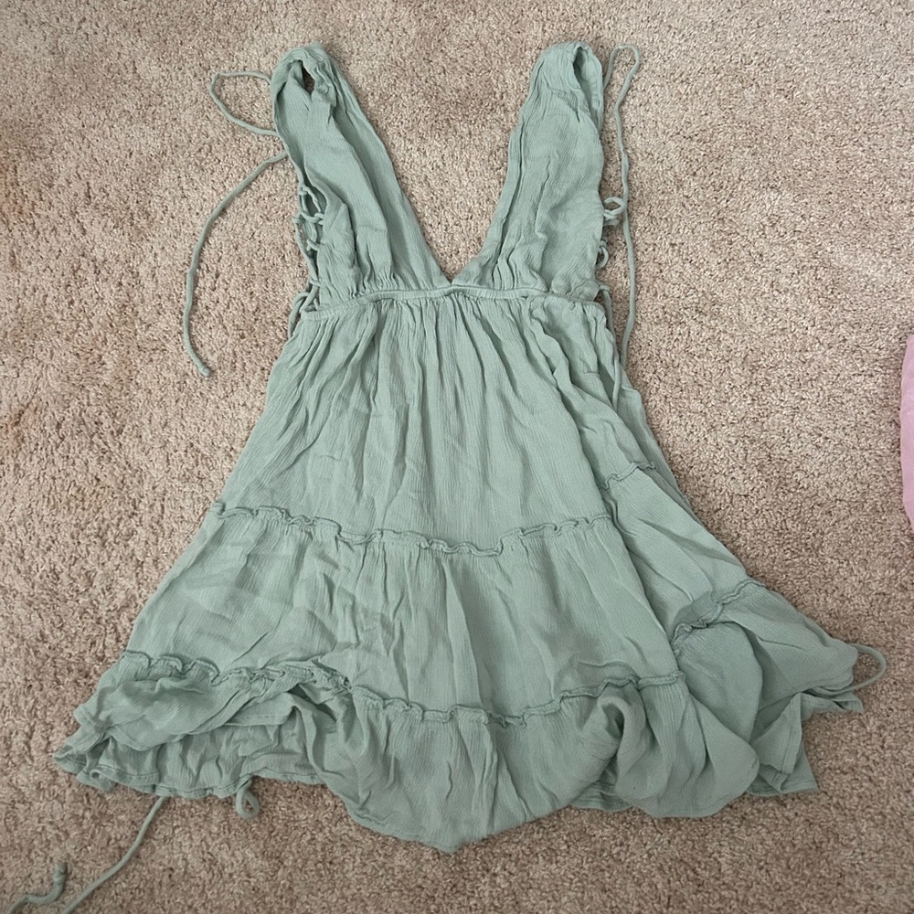 Cotton candy la green mini dress size s